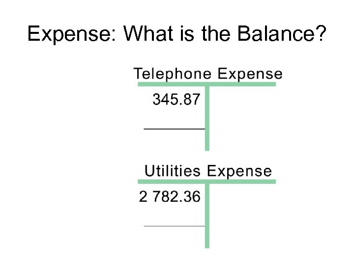 Expense: What is the Balance? 