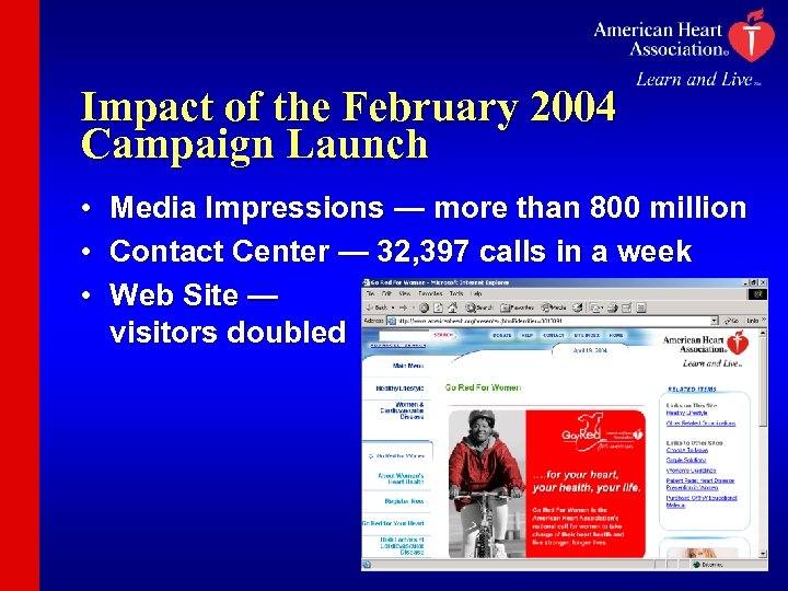 Impact of the February 2004 Campaign Launch • • • Media Impressions — more