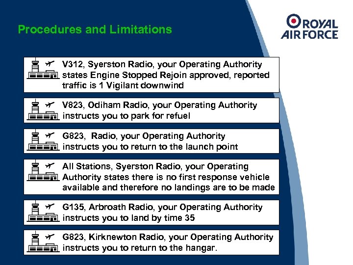 Procedures and Limitations V 312, Syerston Radio, your Operating Authority states Engine Stopped Rejoin