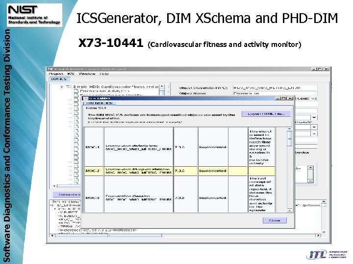 Software Diagnostics and Conformance Testing Division ICSGenerator, DIM XSchema and PHD-DIM X 73 -10441