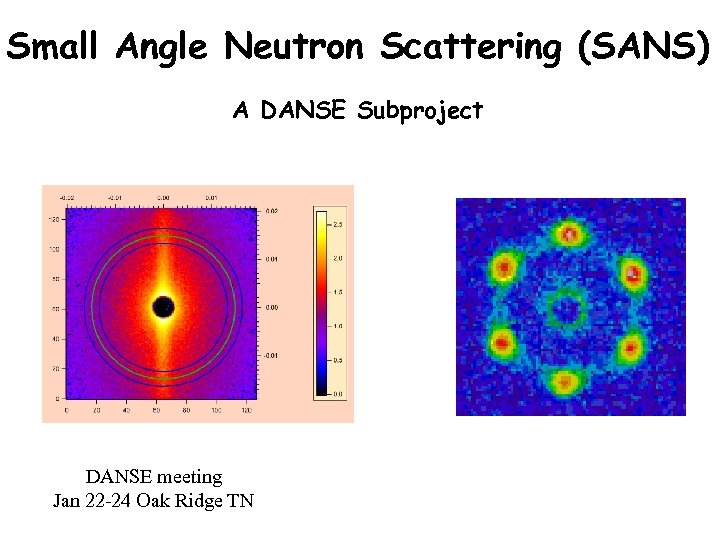 Small Angle Neutron Scattering (SANS) A DANSE Subproject DANSE meeting Jan 22 -24 Oak