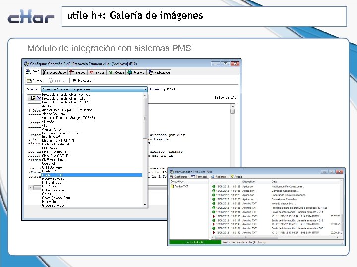 utile h+: Galería de imágenes Módulo de integración con sistemas PMS 