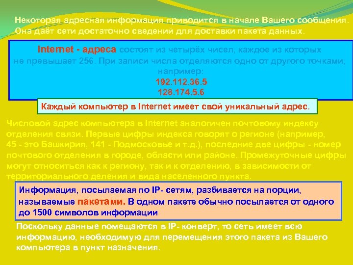 Некоторая адресная информация приводится в начале Вашего сообщения. Она даёт сети достаточно сведений для