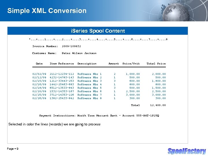 Simple XML Conversion i. Series Spool Content *. . . +. . 1. .