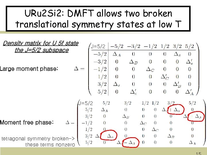 URu 2 Si 2: DMFT allows two broken translational symmetry states at low T