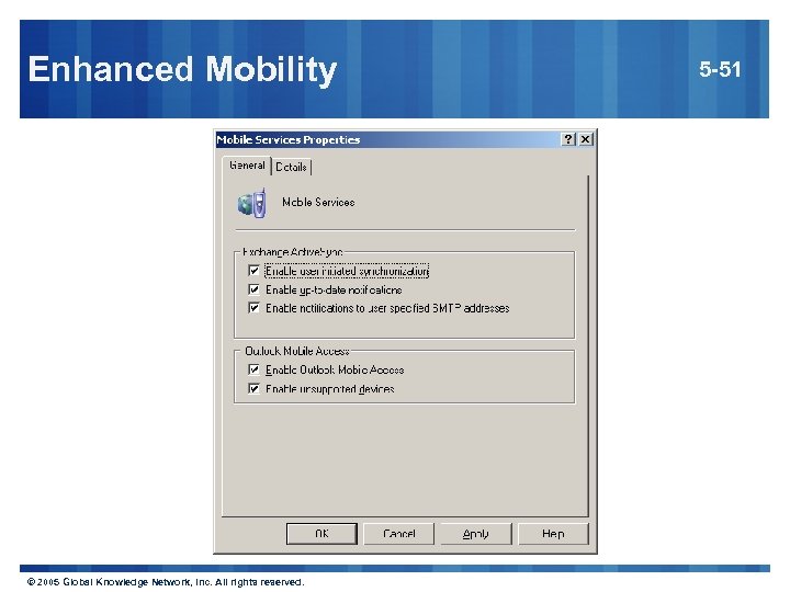 Enhanced Mobility © 2005 Global Knowledge Network, Inc. All rights reserved. 5 -51 