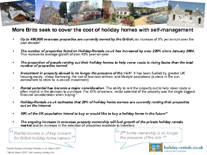 More Brits seek to cover the cost of holiday homes with self-management • Up