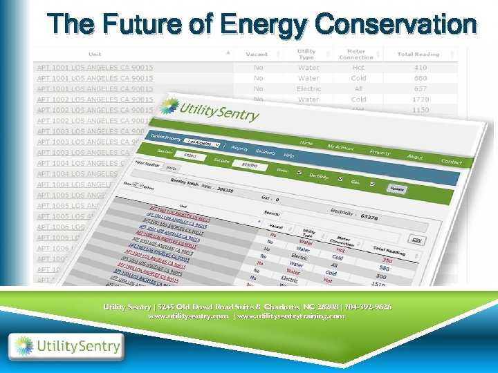 The Future of Energy Conservation Utility Sentry | 5245 Old Dowd Road Suite 8