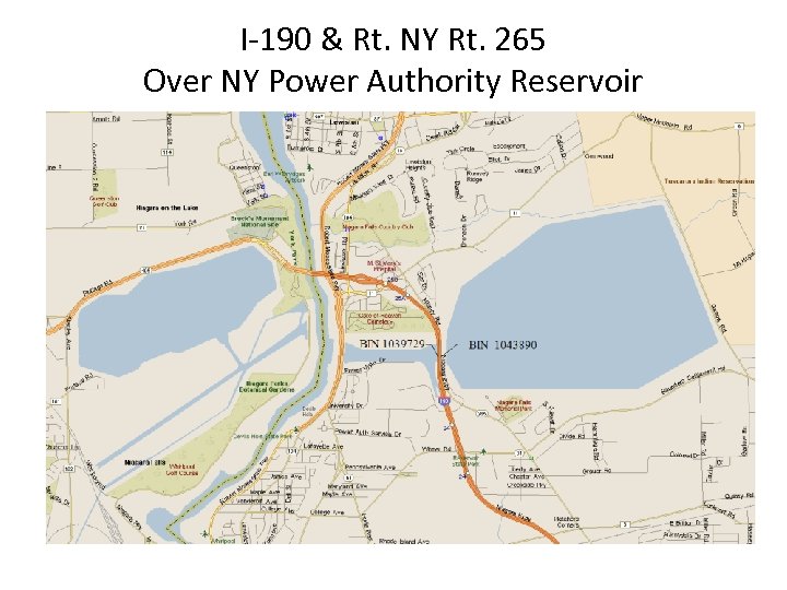 I-190 & Rt. NY Rt. 265 Over NY Power Authority Reservoir 
