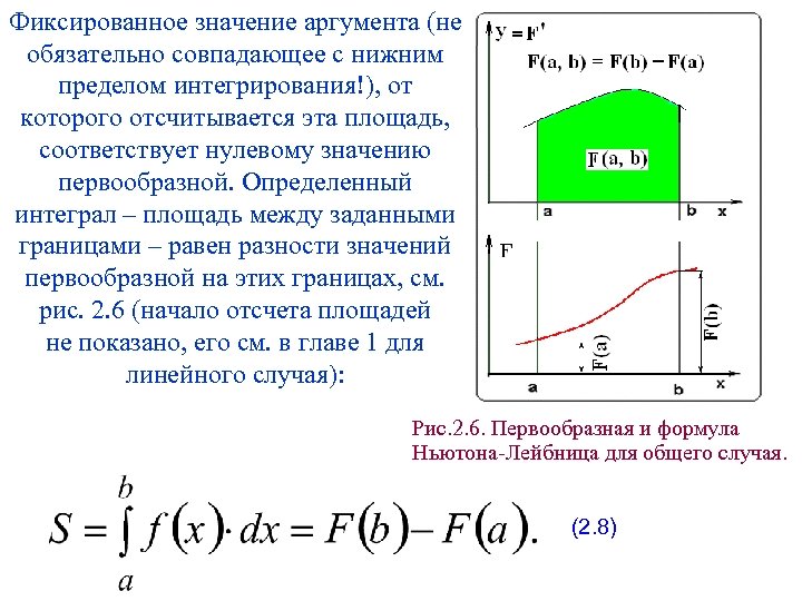 Фиксированное значение аргумента (не обязательно совпадающее с нижним пределом интегрирования!), от которого отсчитывается эта