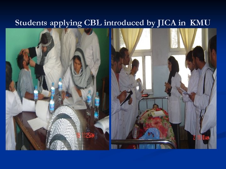 Students applying CBL introduced by JICA in KMU 