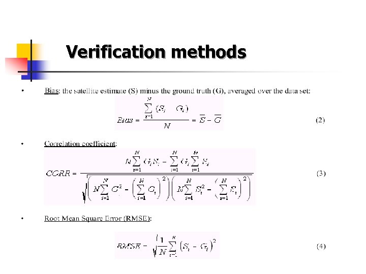  Verification methods 
