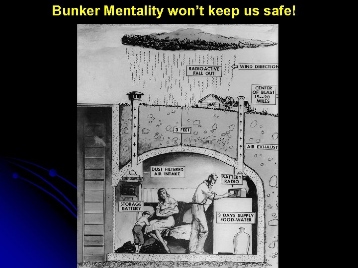 Bunker Mentality won’t keep us safe! 