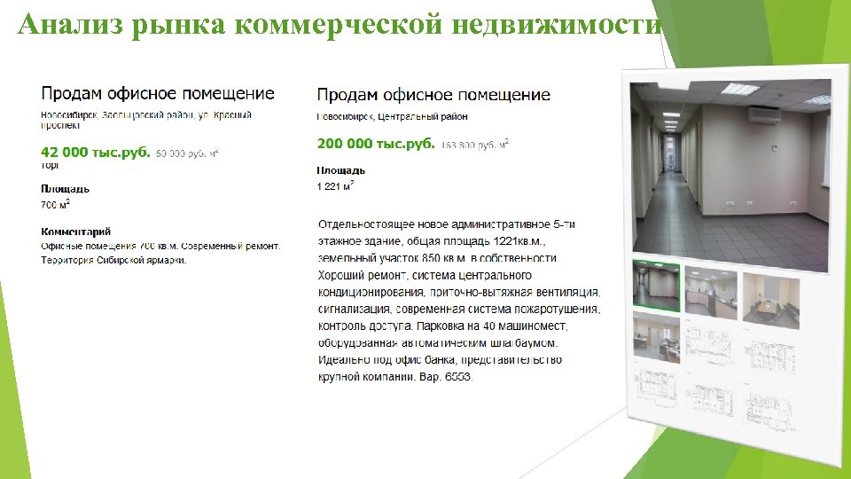 Анализ рынка коммерческой недвижимости 