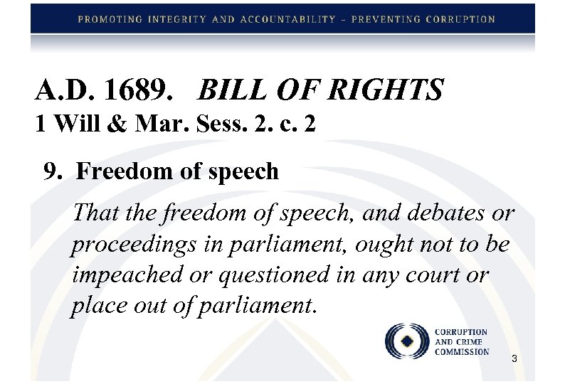 A. D. 1689. BILL OF RIGHTS 1 Will & Mar. Sess. 2. c. 2