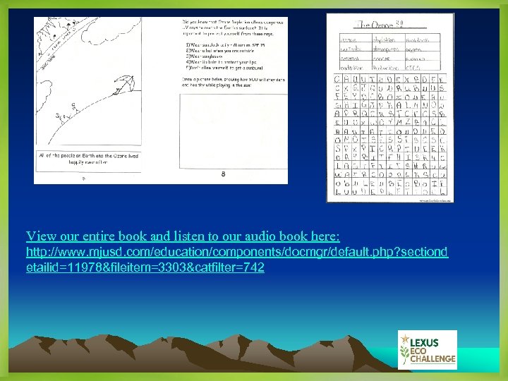 View our entire book and listen to our audio book here: http: //www. mjusd.