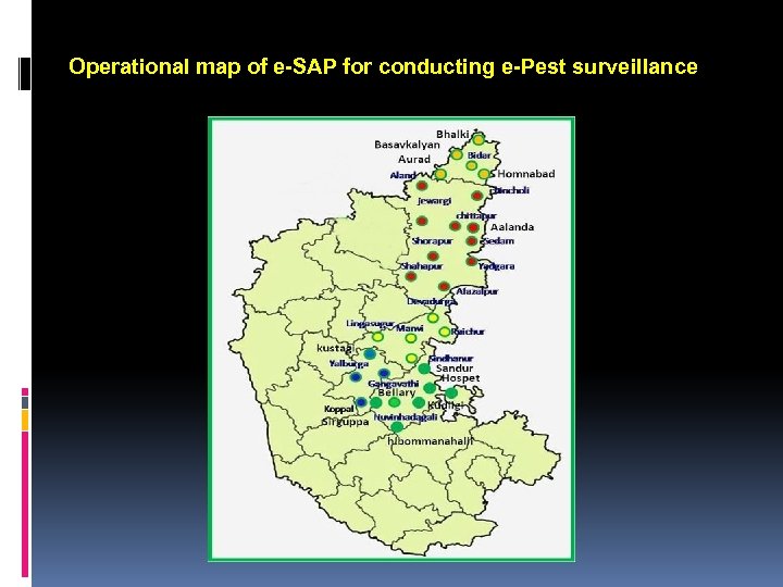 Operational map of e-SAP for conducting e-Pest surveillance 
