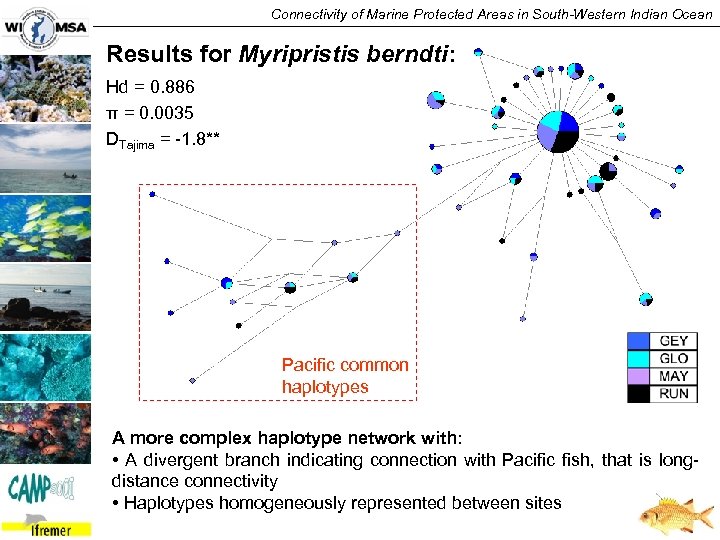 Connectivity of Marine Protected Areas in South-Western Indian Ocean Results for Myripristis berndti: Hd