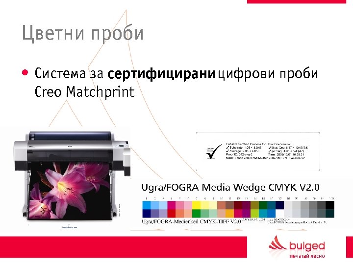 Цветни проби • Система за сертифицирани цифрови проби Creo Matchprint 