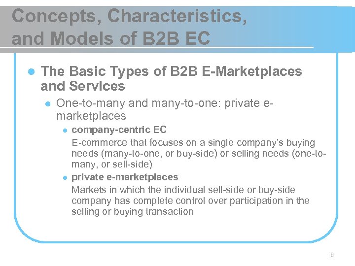 Chapter 5 B 2 B E-Commerce Selling And