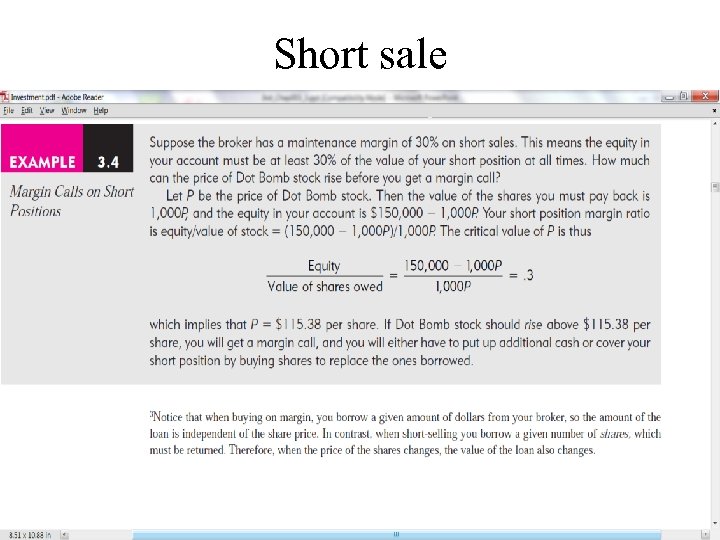 Short sale 