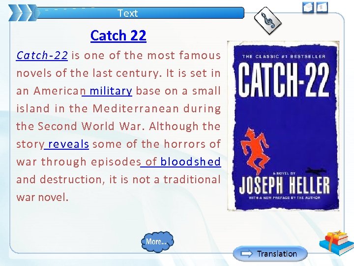 Text Catch 22 Catch-22 is one of the most famous novels of the last