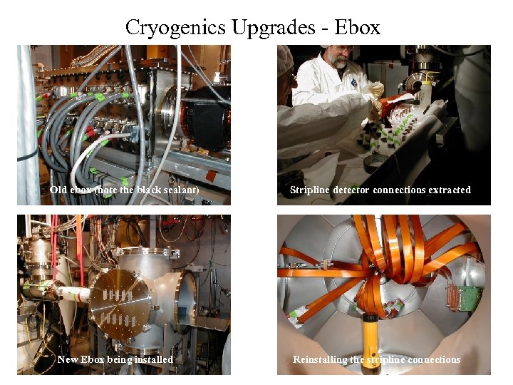 Cryogenics Upgrades - Ebox Old ebox (note the black sealant) All New Eboxmeeting -