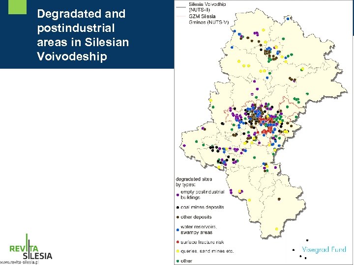 Degradated and postindustrial areas in Silesian Voivodeship 