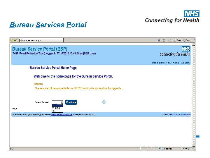 Bureau Services Portal 