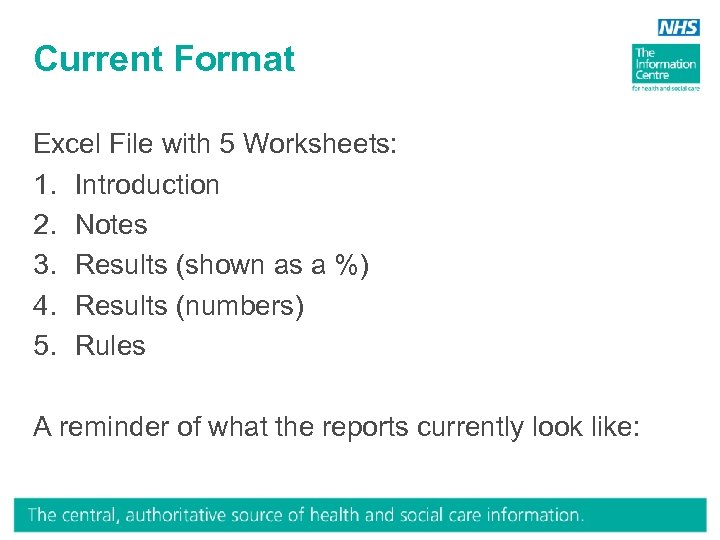 Current Format Excel File with 5 Worksheets: 1. Introduction 2. Notes 3. Results (shown