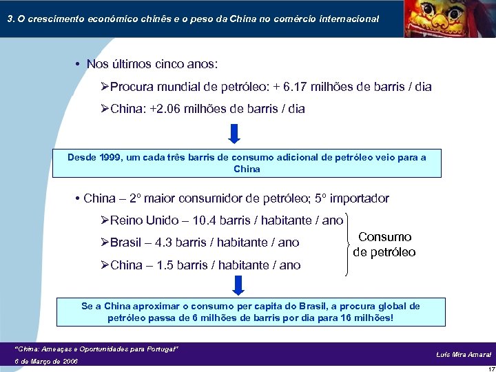 3. O crescimento económico chinês e o peso da China no comércio internacional •