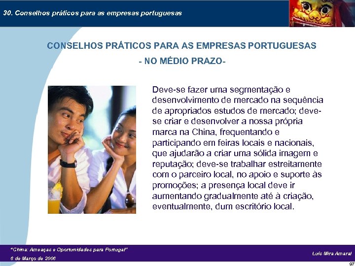 30. Conselhos práticos para as empresas portuguesas CONSELHOS PRÁTICOS PARA AS EMPRESAS PORTUGUESAS -