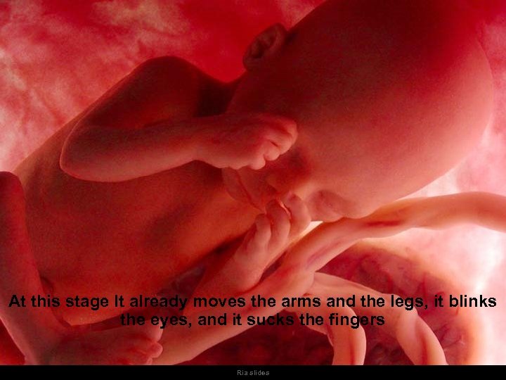 At this stage It already moves the arms and the legs, it blinks the