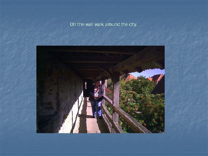 On the wall walk around the city. 