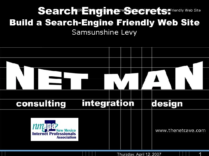 Search Engine Secrets: NMIPA - Search Engine Secrets: Build a Search-Engine Friendly Web Site