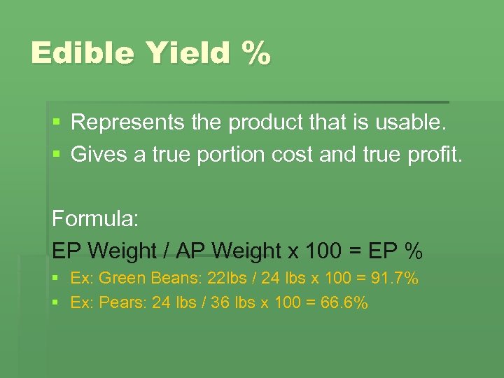 Yield Tests Many Of The Products We