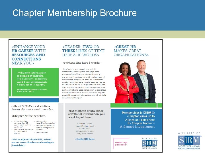 Chapter Membership Brochure Insert chapter logo here 