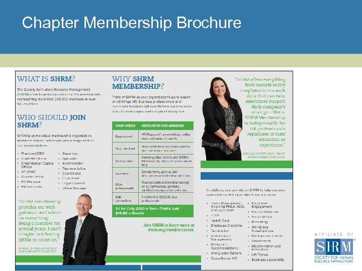 Chapter Membership Brochure Insert chapter logo here 