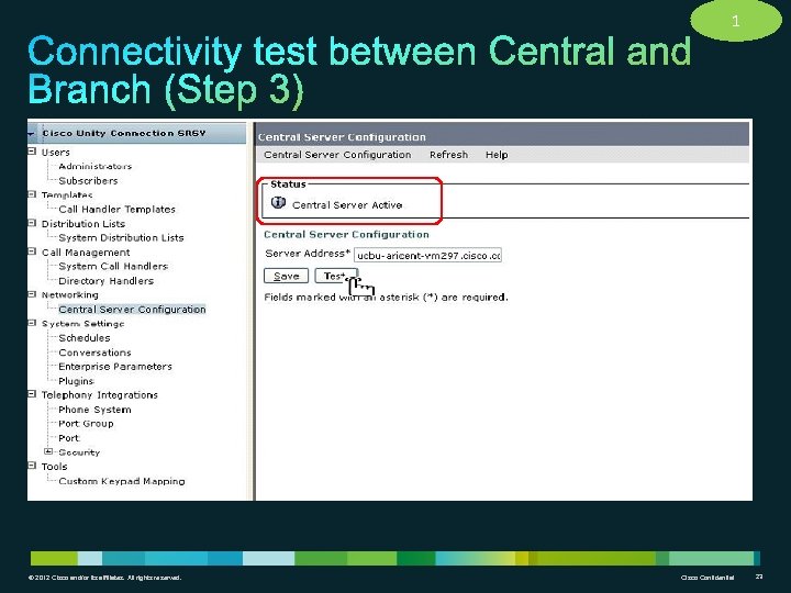 1 © 2012 Cisco and/or its affiliates. All rights reserved. Cisco Confidential 23 