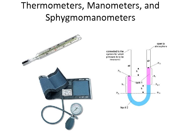 Thermometers, Manometers, and Sphygmomanometers 
