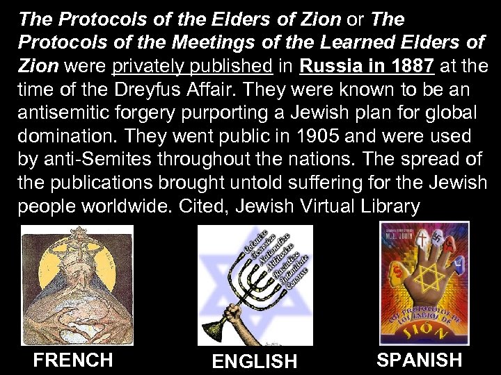 The Protocols of the Elders of Zion or The Protocols of the Meetings of