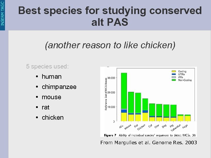 INSERM TAGC Best species for studying conserved alt PAS (another reason to like chicken)