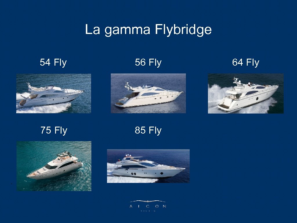 PARLA L’AD La gamma Flybridge 54 Fly 56 Fly 75 Fly 85 Fly 64