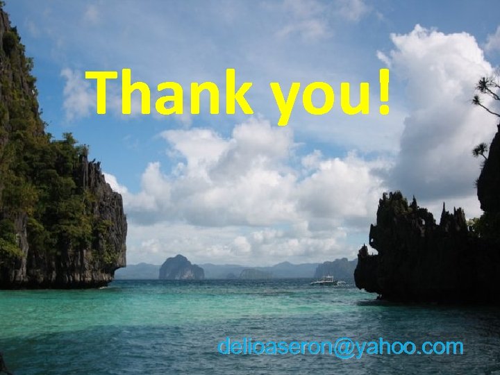 Thank you! delioaseron@yahoo. com 