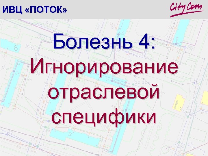 ИВЦ «ПОТОК» Болезнь 4: Игнорирование отраслевой специфики 