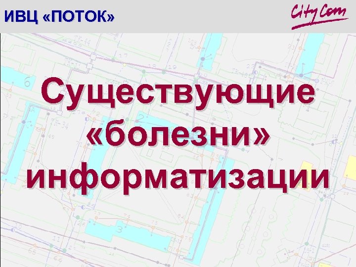 ИВЦ «ПОТОК» Существующие «болезни» информатизации 