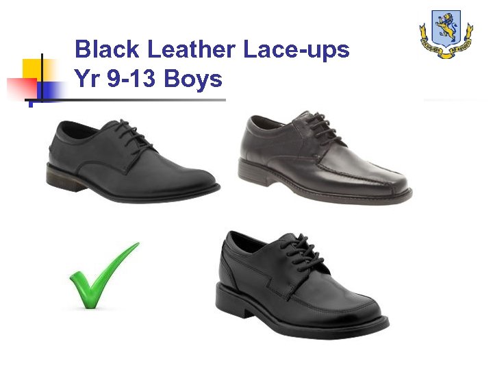 Black Leather Lace-ups Yr 9 -13 Boys 