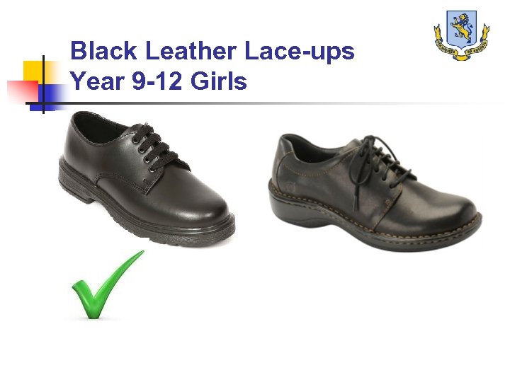 Black Leather Lace-ups Year 9 -12 Girls 