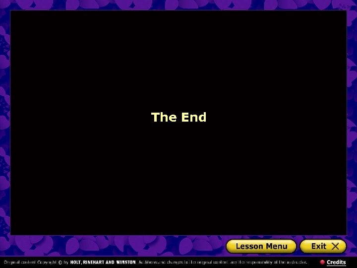 The End 