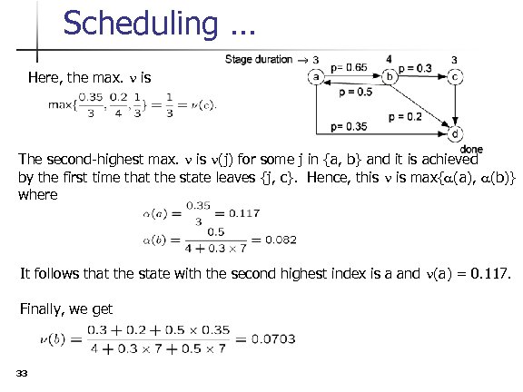 Scheduling … Here, the max. n is The second-highest max. n is n(j) for